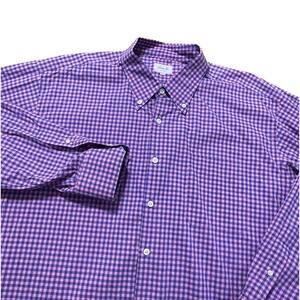 Hamilton Co. Shirt Mens XXL Modern LS Button Down USA Gingham Plaid Blue & Pink